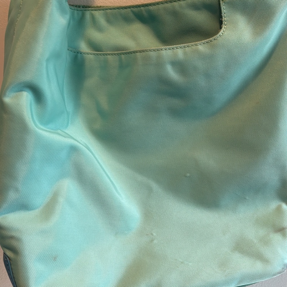 Tumi Mint Green Shoulder Bag with Blue Strap - Picture 3 of 13